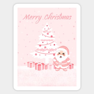 Pink Christmas Sticker